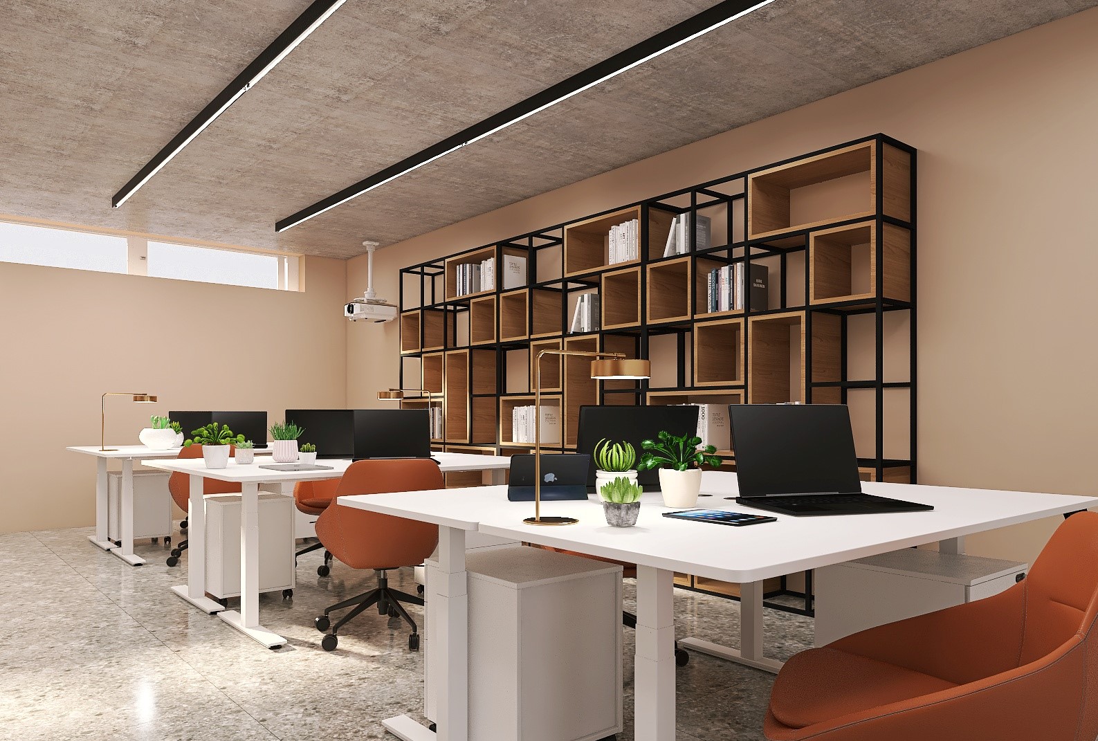 Shared work areas in the K17 building – rendering